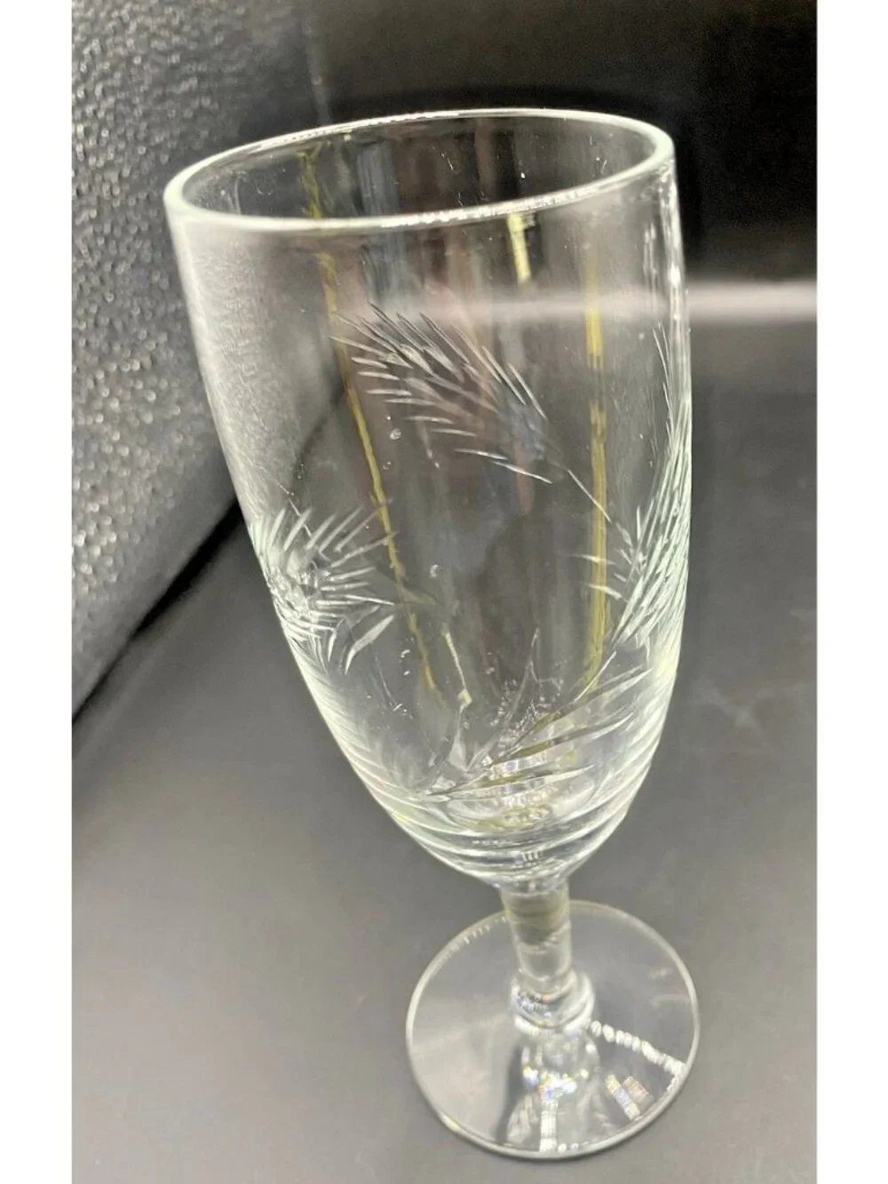 Vintage Wheat Whiskey Sour Juice Glasses Set Of 5 MCM Blown Glass Barware